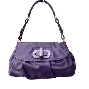 Prada Eggplant Whipstitch Calf Leather Baguette | Rare Archival Y2K It-Bag 
NEW